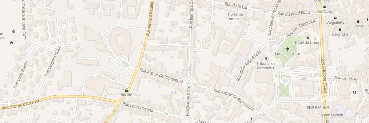 Plan du 14 Rue Jeanne d’Arc à Vannes