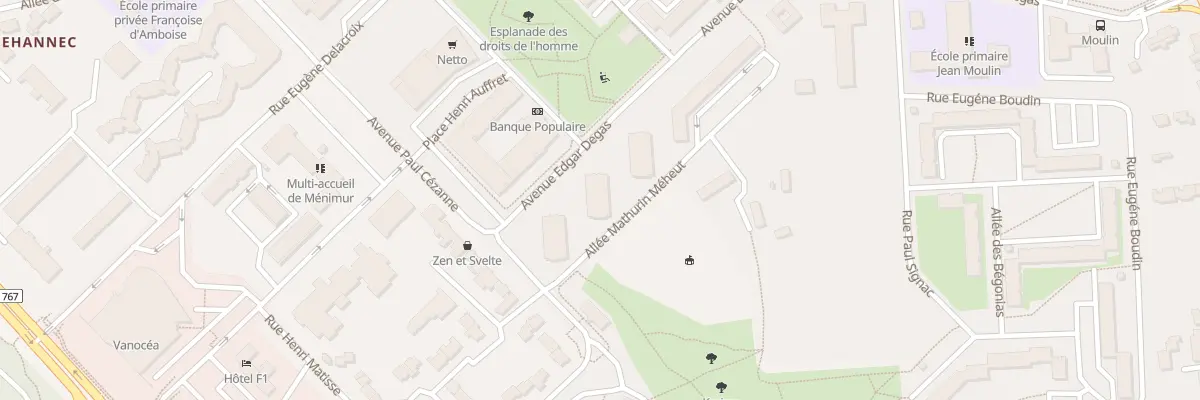 Plan du 3 All Mathurin Méheut à Vannes
