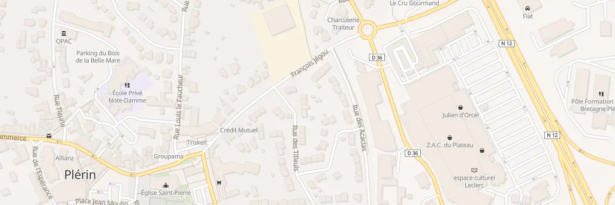 Plan du 3 Rue des Tilleuls à Plérin