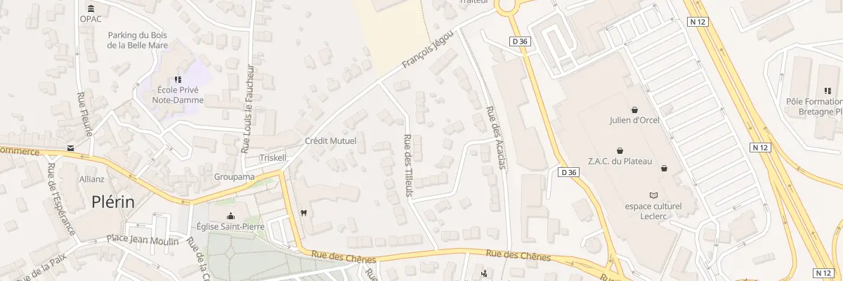 Plan du 9 Rue des Tilleuls à Plérin
