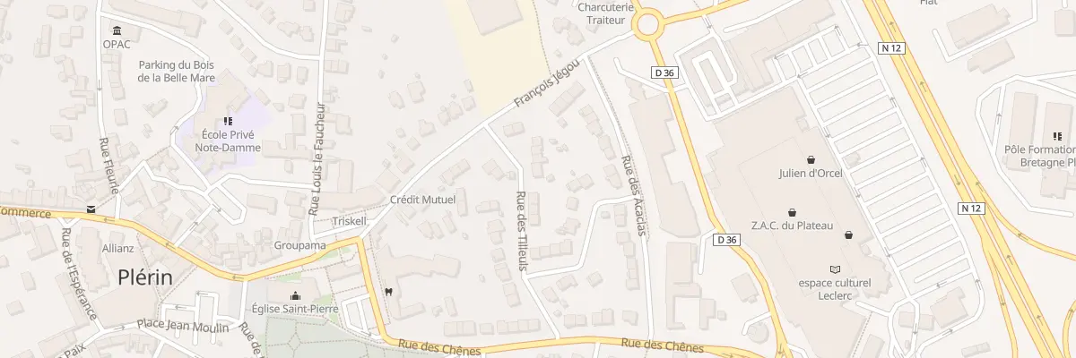 Plan du 7 Rue des Tilleuls à Plérin