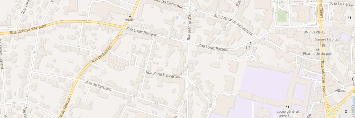 Plan du 26 Rue Jeanne d’Arc à Vannes
