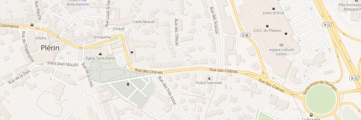 Plan du 15 Rue des Chênes à Plérin