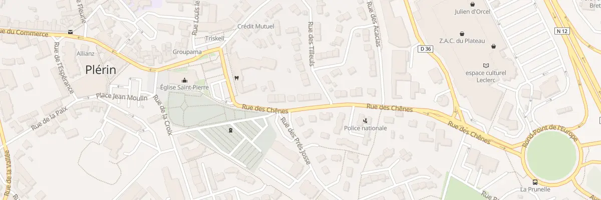 Plan du 9 Rue des Chênes à Plérin