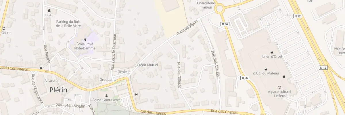 Plan du 4 Rue des Tilleuls à Plérin