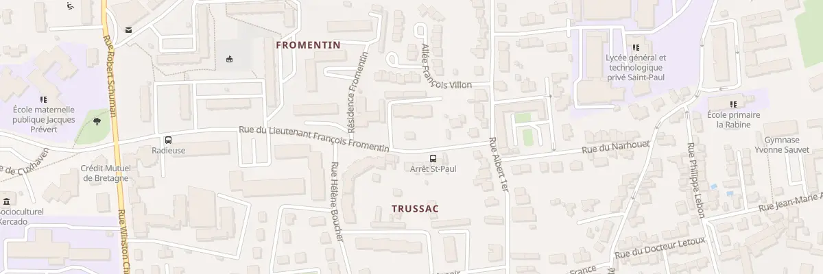 Plan du 16 Rue Lt Francois Fromentin à Vannes