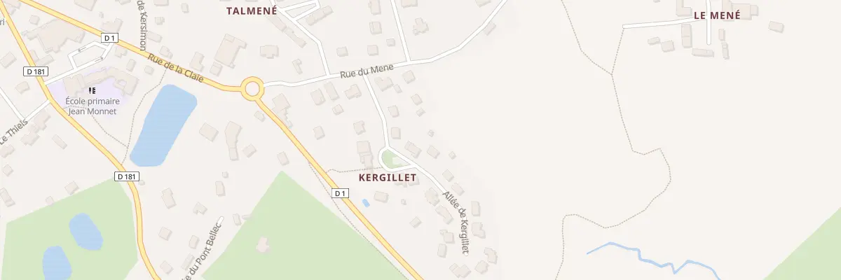 Plan du 3 All de Kergillet à Bignan