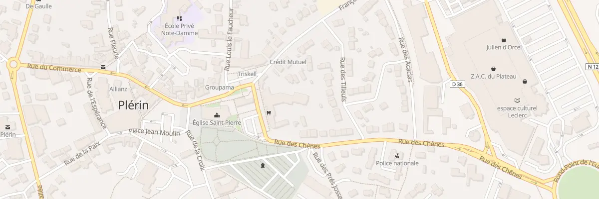Plan du 1 Rue des Chênes à Plérin