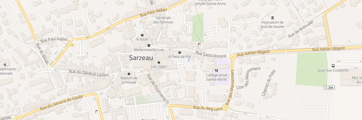Plan du 6 Rue Saint Vincent à Sarzeau