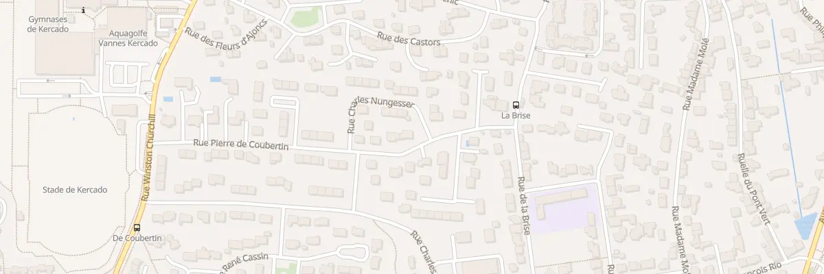 Plan du 10 Rue Pierre de Coubertin à Vannes