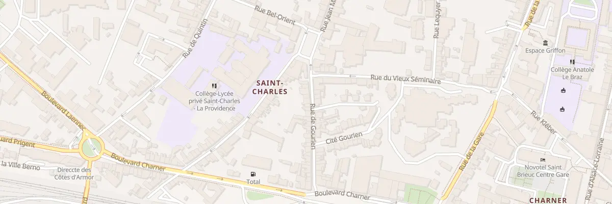 Plan du 10 Rue Gourien à Saint-Brieuc