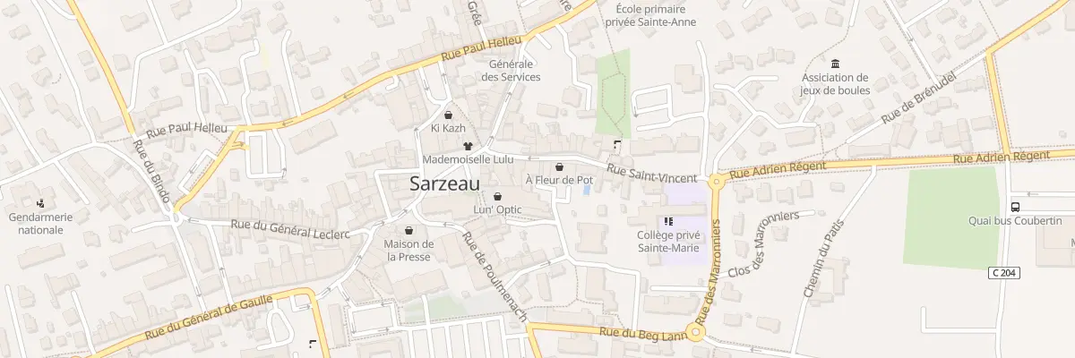 Plan du 2 Rue Saint Vincent à Sarzeau