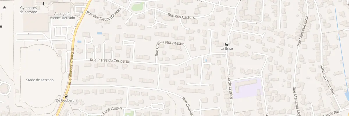 Plan du 12 Rue Pierre de Coubertin à Vannes