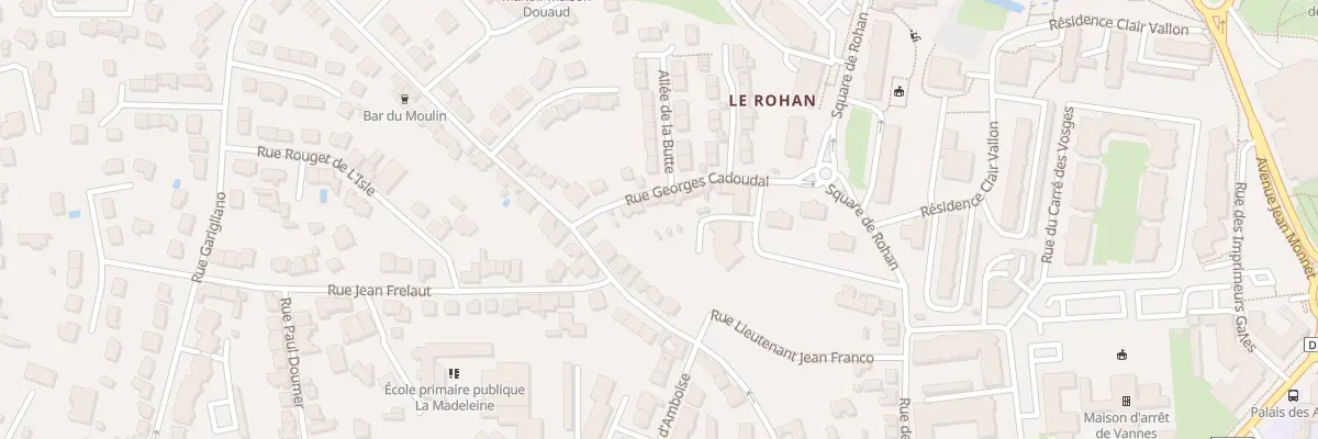 Plan du 8 Rue Georges Cadoudal à Vannes