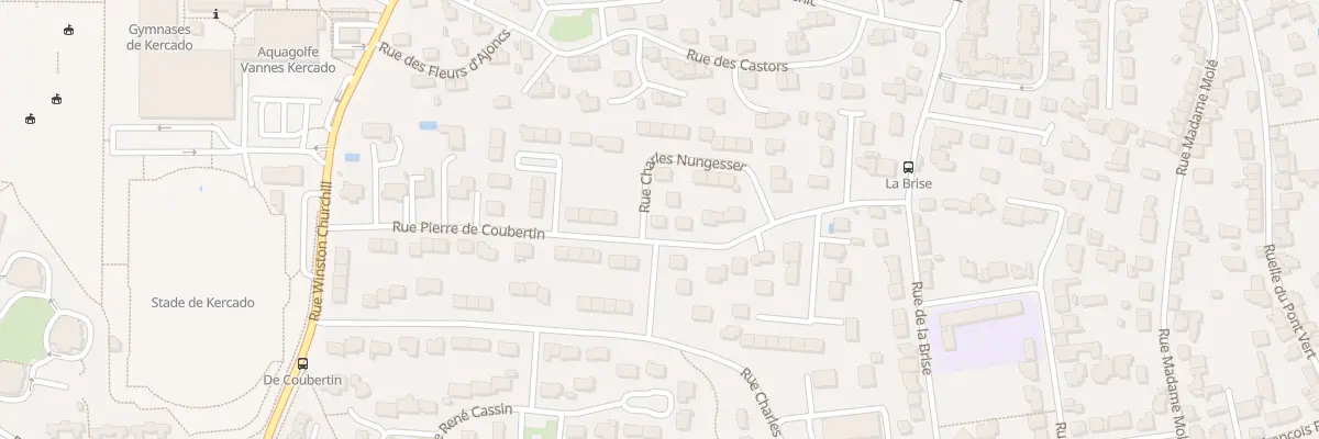 Plan du 16 Rue Pierre de Coubertin à Vannes