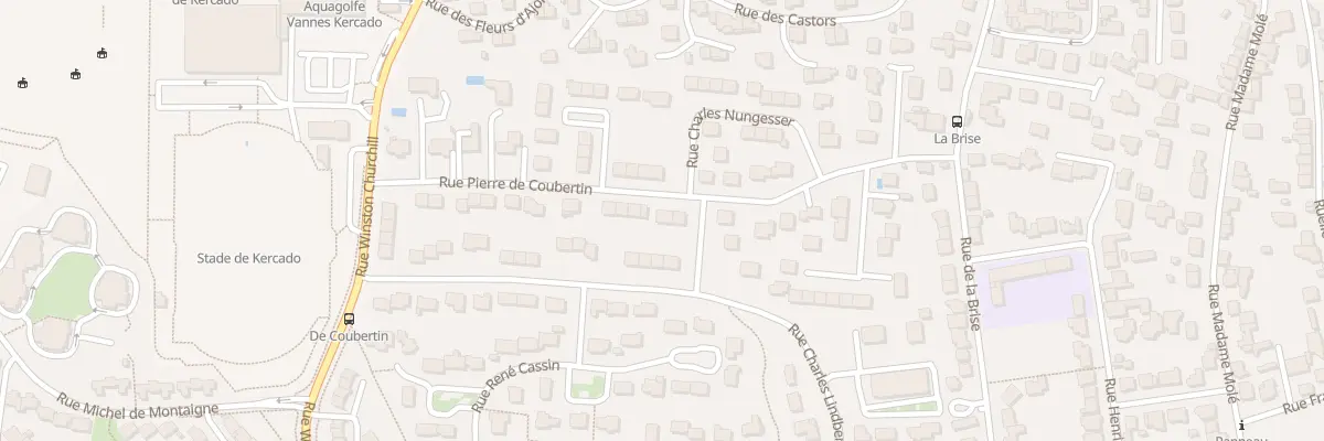 Plan du 15 Rue Pierre de Coubertin à Vannes