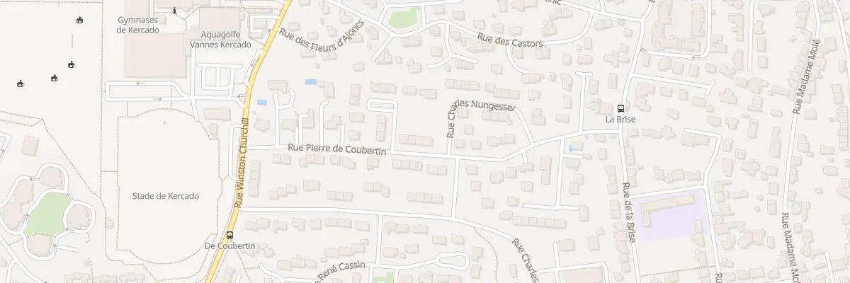 Plan du 20 Rue Pierre de Coubertin à Vannes