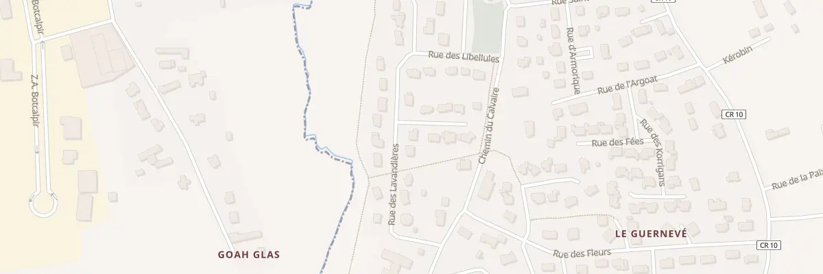Plan du 10 Rue des Lavandieres à Locqueltas