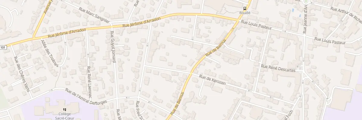 Plan du 6 Rue Surcouf à Vannes