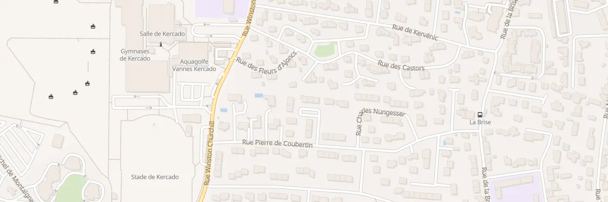 Plan du 10 Rue Jean Bouin à Vannes