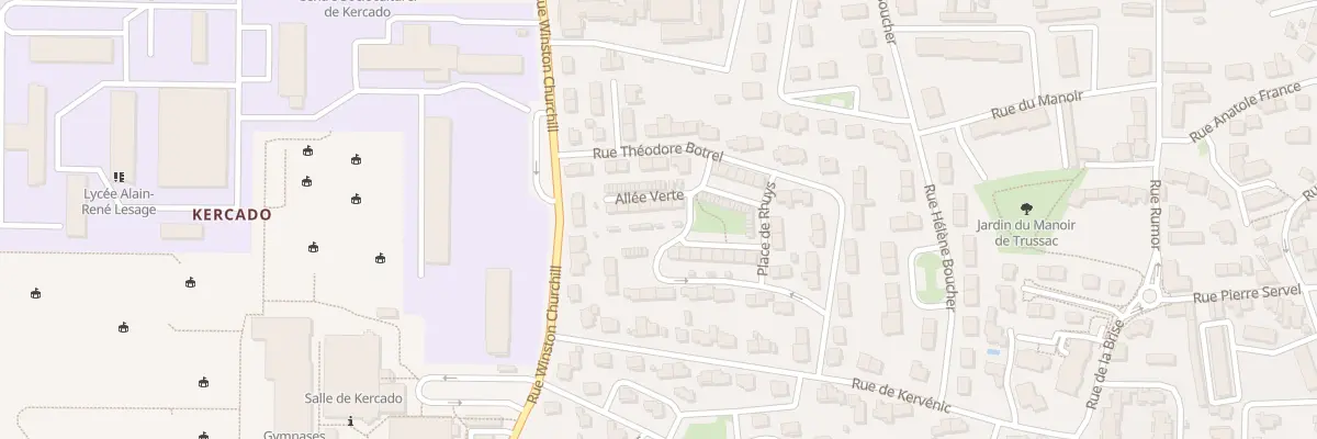 Plan du 3 Rue de l’Allee Verte à Vannes
