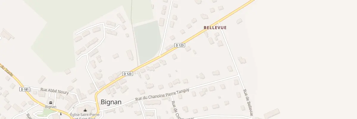 Plan du 20 Rue du Comte Lanjuinais à Bignan