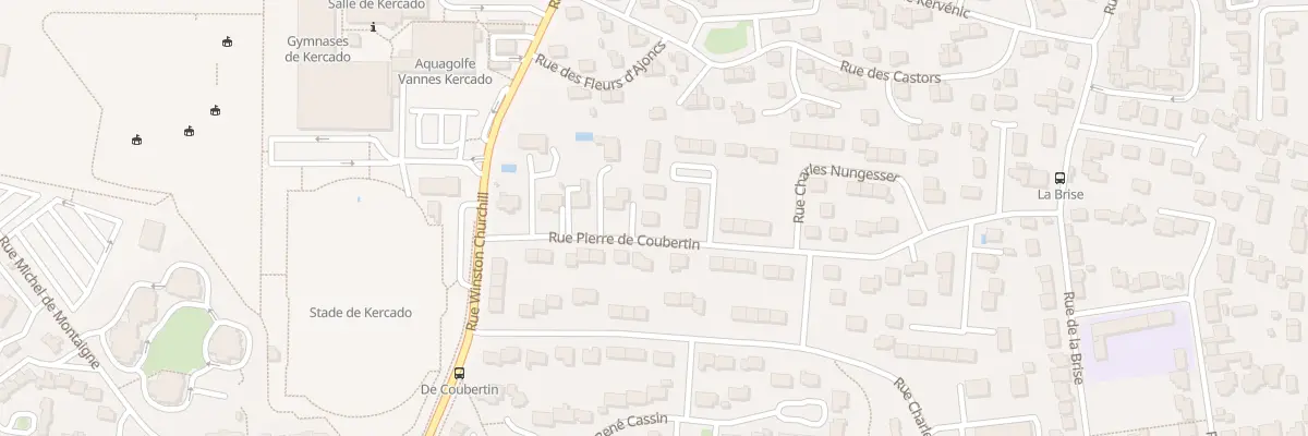 Plan du 30 Rue Pierre de Coubertin à Vannes