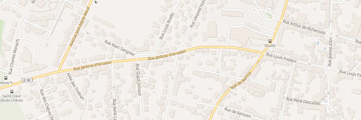 Plan du 25 Rue Jérôme d’Arradon à Vannes