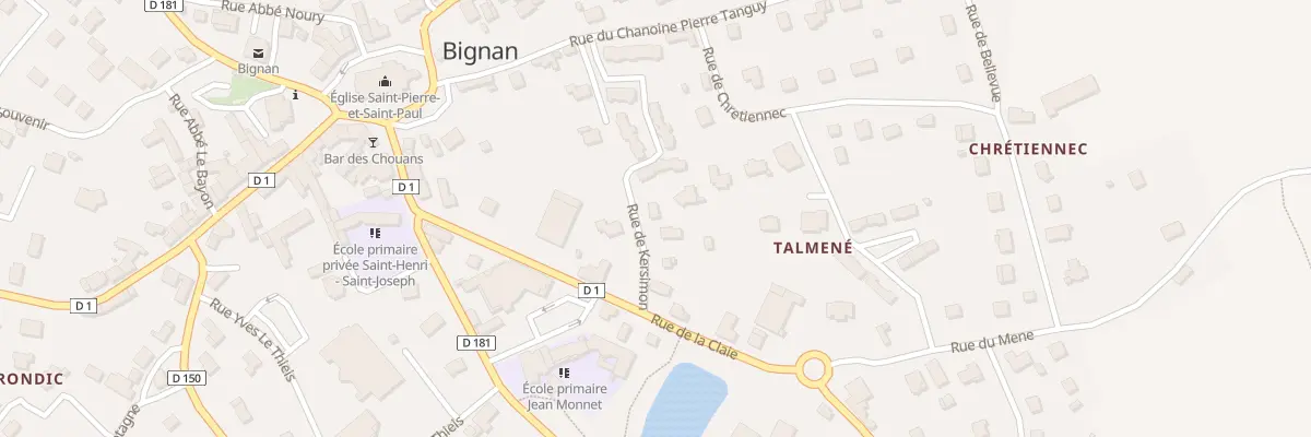 Plan du 17 Rue de Kersimon à Bignan