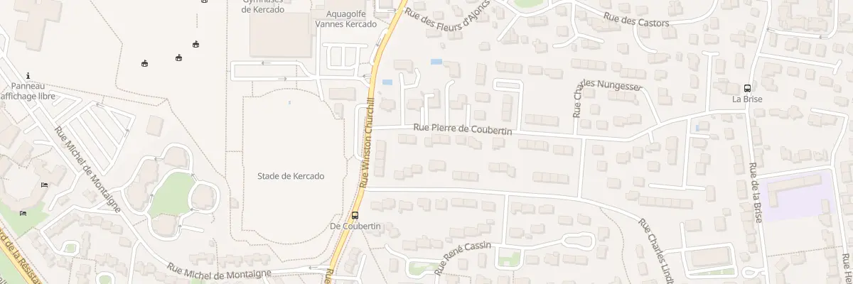 Plan du 33 Rue Pierre de Coubertin à Vannes