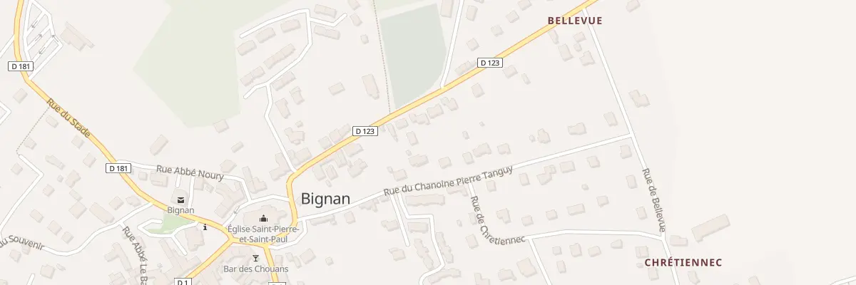 Plan du 18 Rue du Comte Lanjuinais à Bignan