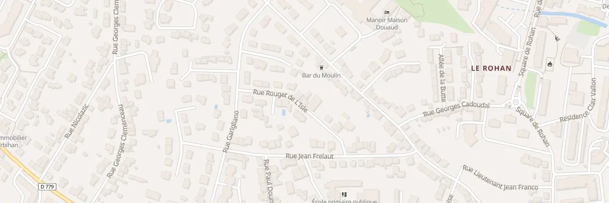 Plan du 12 Rue Rouget de Lisle à Vannes