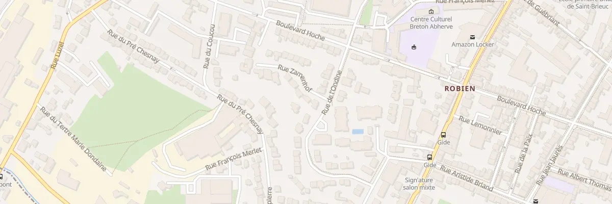 Plan du 3 Rue Zamenhof à Saint-Brieuc