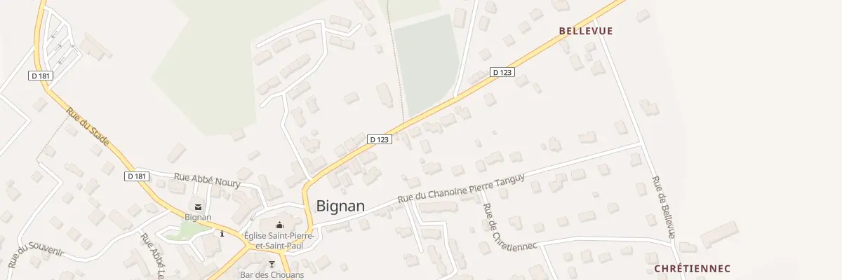 Plan du 14 Rue du Comte Lanjuinais à Bignan