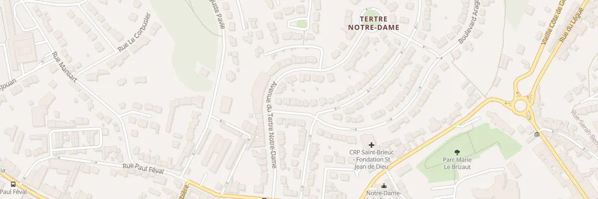 Plan du 7 Bd Arago à Saint-Brieuc