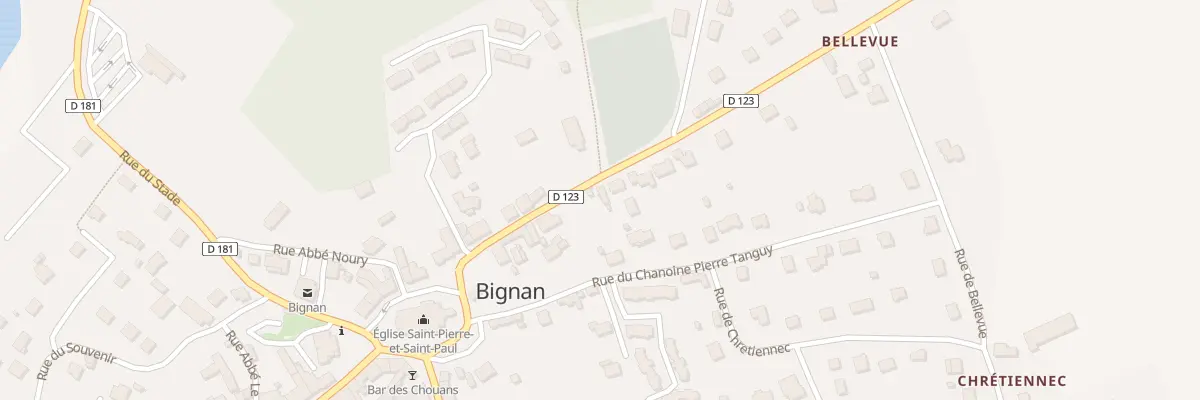 Plan du 12 Rue du Comte Lanjuinais à Bignan