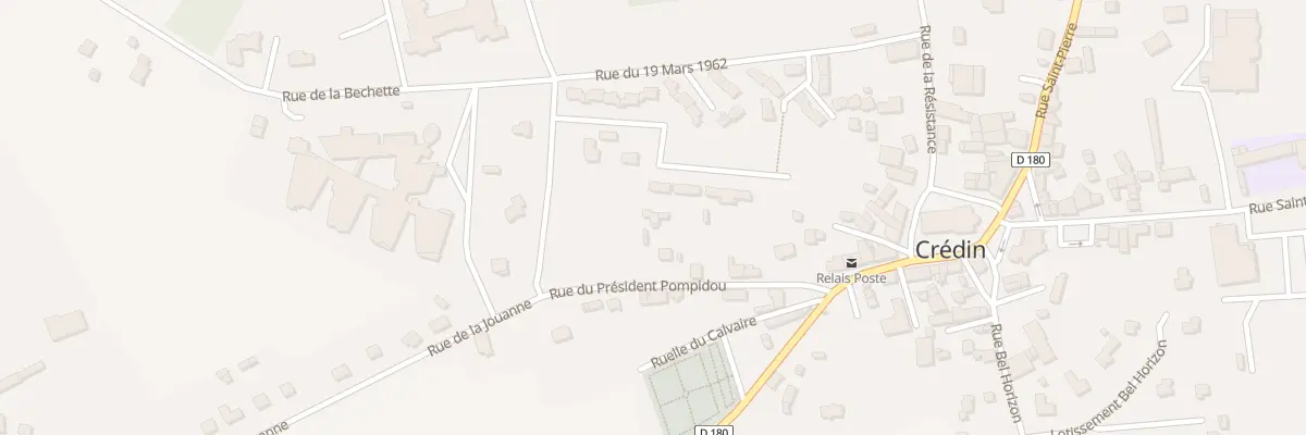 Plan du 180 Rue du Président Pompidou à Crédin