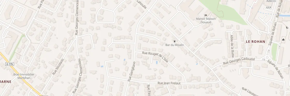 Plan du 22 Rue Rouget de Lisle à Vannes