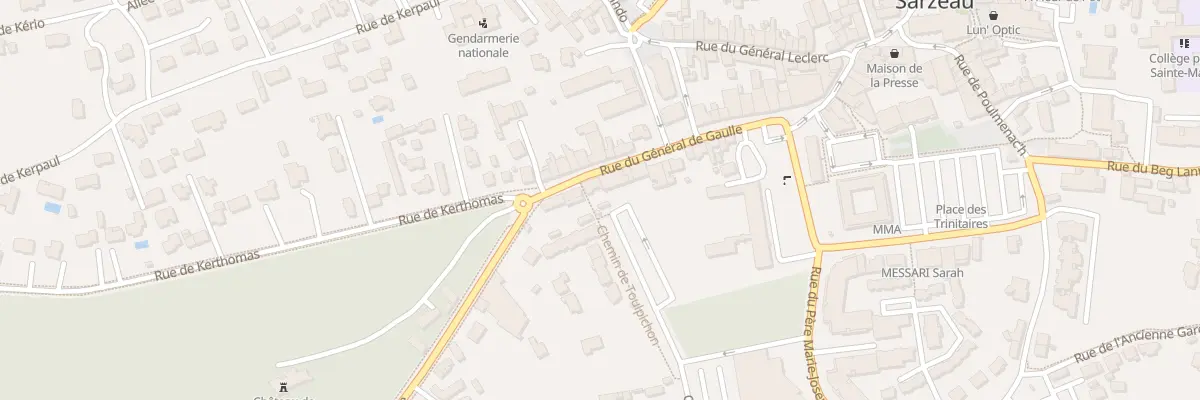Plan du 29 Rue du Gen de Gaulle à Sarzeau