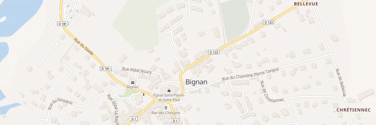 Plan du 3 Rue du Comte Lanjuinais à Bignan