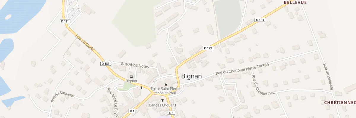 Plan du 1 Rue du Comte Lanjuinais à Bignan
