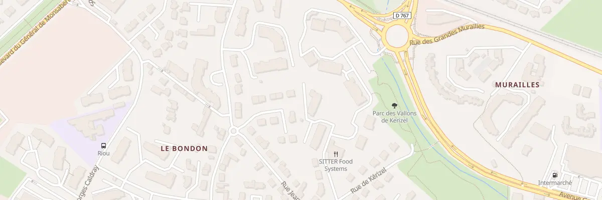 Plan du 4 All du Parc De Kerizel à Vannes
