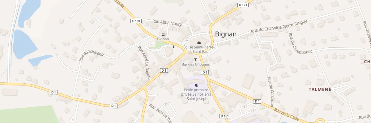 Plan du 1 Rue Georges Cadoudal à Bignan