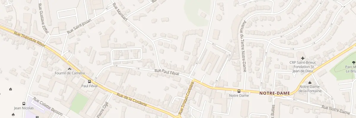 Plan du 8 Rue Paul Feval à Saint-Brieuc