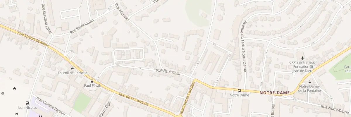 Plan du 10 Rue Paul Feval à Saint-Brieuc