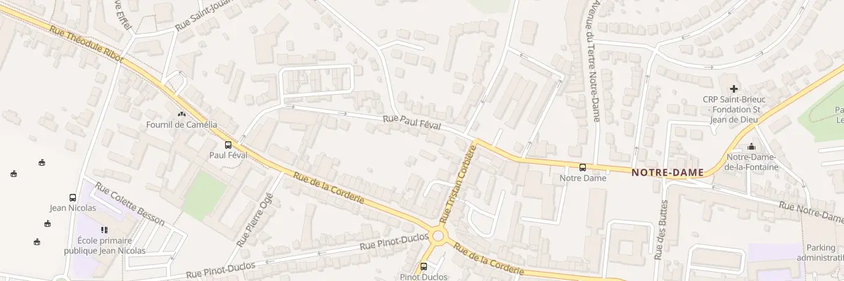 Plan du 9 Rue Paul Feval à Saint-Brieuc