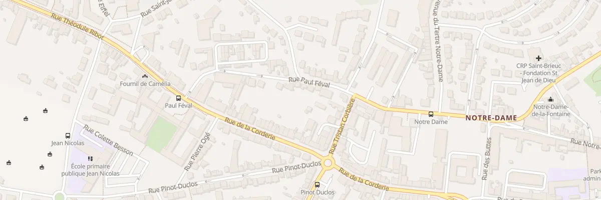 Plan du 13 Rue Paul Feval à Saint-Brieuc