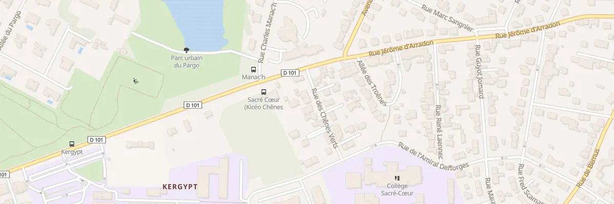 Plan du 4 Rue des Chênes Verts à Vannes