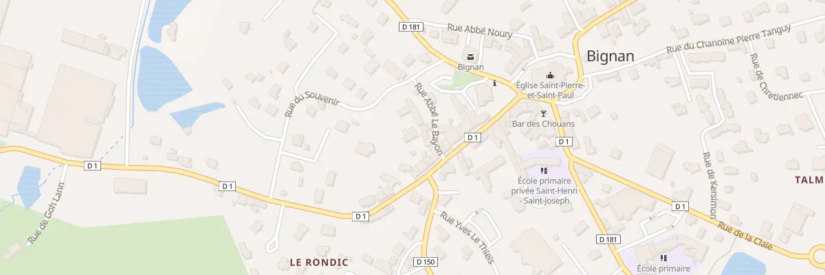 Plan du 16 Rue Abbé Le Bayon à Bignan
