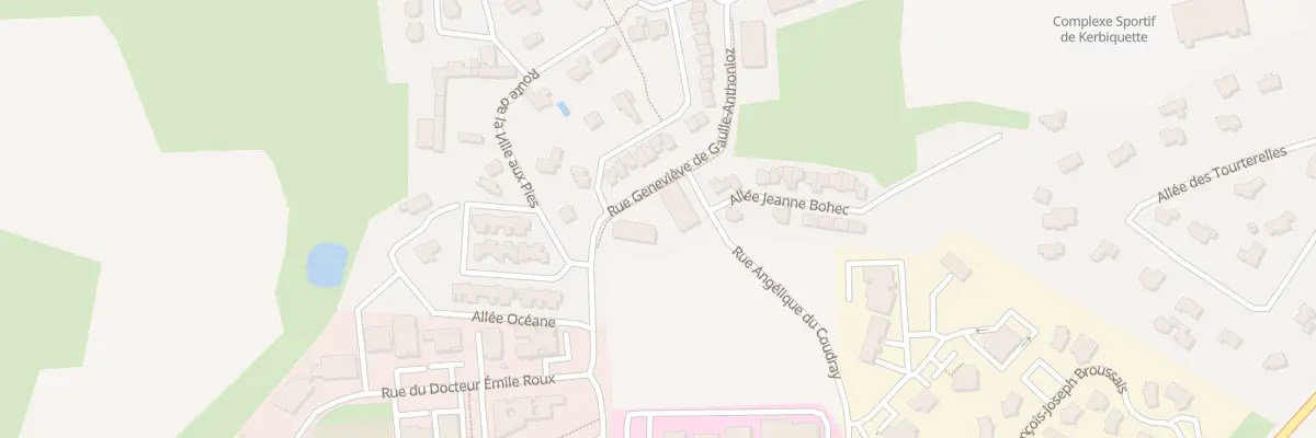 Plan du 24 Rue Genevieve de Gaulle à Vannes